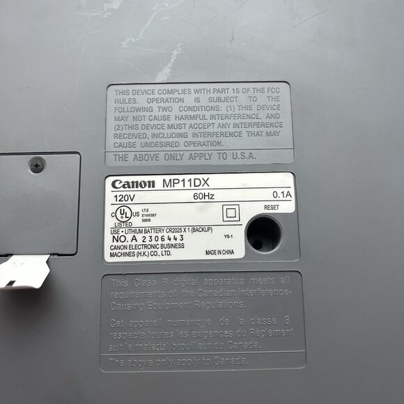 Canon MP11DX Printing Calculator *NO RIBBON ROLL* - Picture 6 of 6